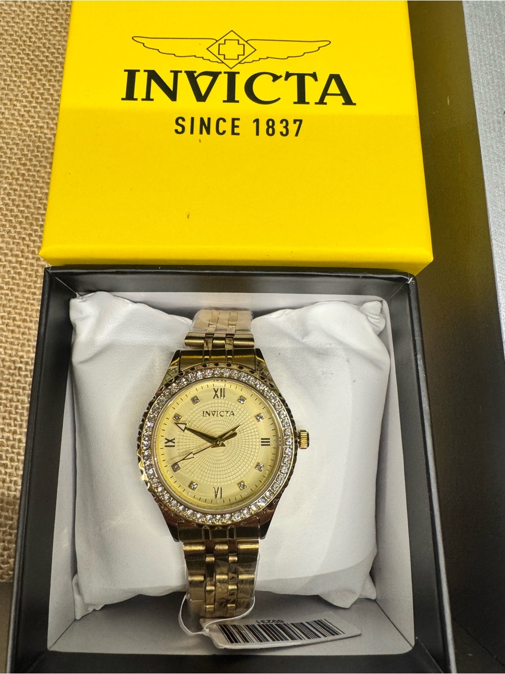 Invicta Women’s Gold Crystal Accent Bracelet Watch